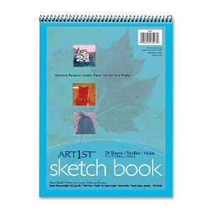 Pacon Art1st 9 x 12 Spiral Bound Sketch Book, 30 Sheets/Book (103207)