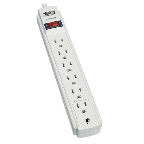 Waber Industrial Power Strip, 3-Outlet, 6 ft. Cord, 5-15P, Switch