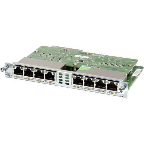 EHWICD8ESGP | CISCO® Cisco 8 Port 10/100/1000 Enhanced High-speed Wan  Interface Gigabit Ethernet Switch - 8 X Rj-45 10/10