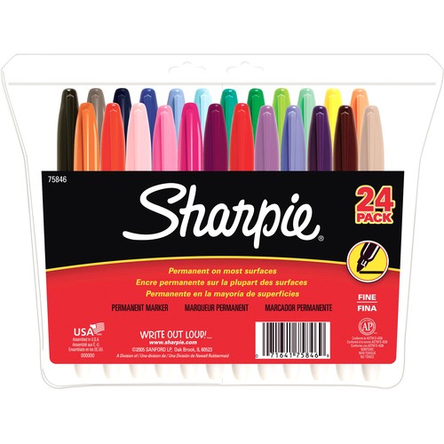 Sharpie Fine Marker 24-set Black