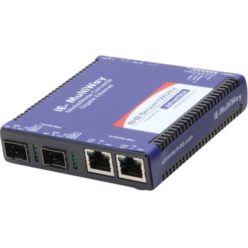 Advantech 10 100 1000Mbps 2TX 2SFP Intelligent Media Converter 2