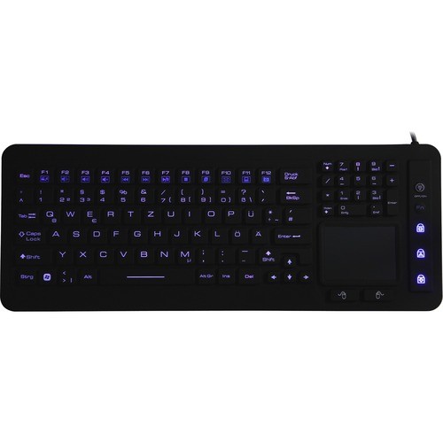 DSI WATERPROOF IP68 FULL SIZE LED BACKLIT KEYBOARD WITH TOUCHPAD ...