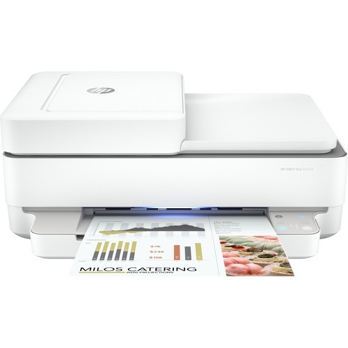 wanhoop gans patroon HP Envy 6455e Wireless Inkjet Multifunction Printer - Color - White -  Copier/Mobile Fax/Printer/Scanner - 1200 x 1200 dpi Print - Automatic  Duplex Print - Upto 1000 Pages Monthly - 100 sheets