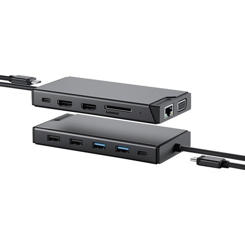 Alogic USB-C 12-in-1 Dual Display Mini Dock - MV2 - for Notebook