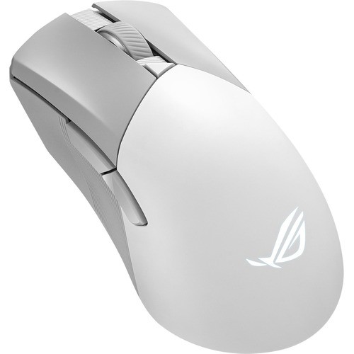 Asus ROG Gladius III Wireless Gaming Mouse - Optical - Cable/Wireless -  Bluetooth/Radio Frequency  GHz - Rechargeable - 1 Pack - USB  Type  A - 36000 dpi - Asymmetrical P711ROGGIIIWLAIMPOINT/WHT 195553757737