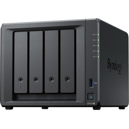 Synology DiskStation DS423+ SAN/NAS Storage System - Intel Celeron J4125 Quad-core (4 Core) 2 GHz - 4 x HDD Supported - 0 HDD Installed - x SSD Supported - 0