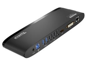  Plugable USB 3.0 Universal Laptop Docking Station Dual Monitor  for Windows and Mac, USB 3.0 or USB-C, (Dual Video: HDMI and HDMI/DVI/VGA,  Gigabit Ethernet, Audio, 6 USB Ports) Black : Electronics